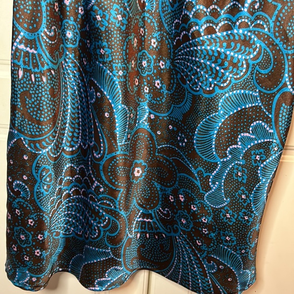 XHILARATION💫 Women’s Brown/Teal Floral Lightweight Chemise - Picture 5 of 12